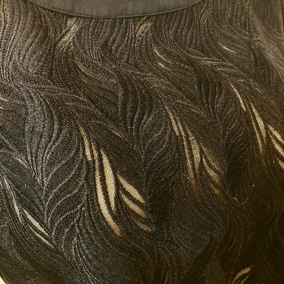 GRACIA Black Fringe Short Sleeve Crop Top M - Picture 7 of 10